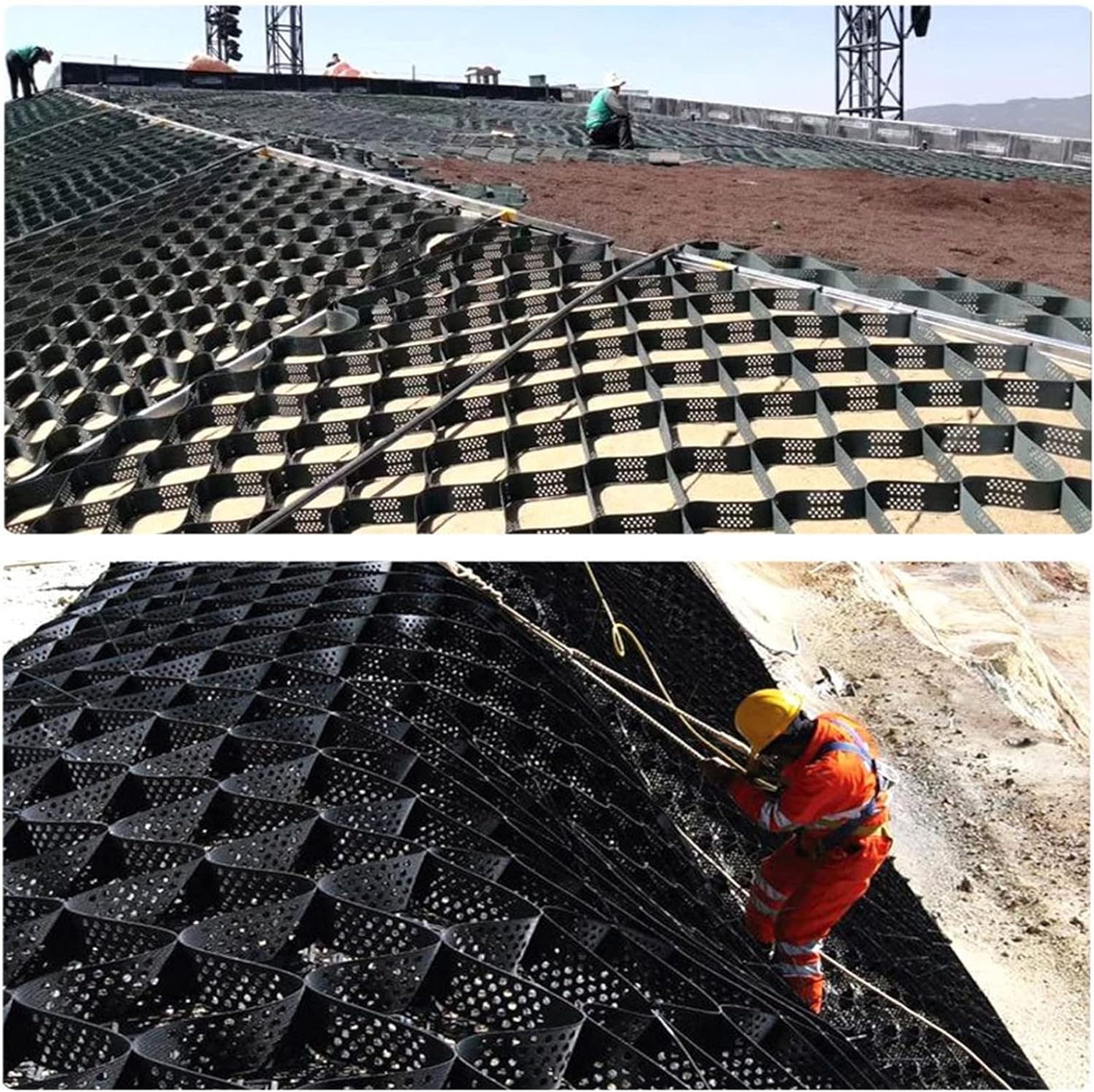 نظام الحبس الخلوي البلاستيكي HDPE Geocell